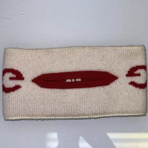 Rare 2018 Gucci Elasticated Wool Mask ivory/red